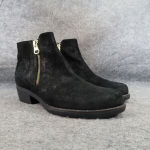 Eric Michael Shoes Womens 36 Booties Fashion Leather Tatiana Double Zip Classic